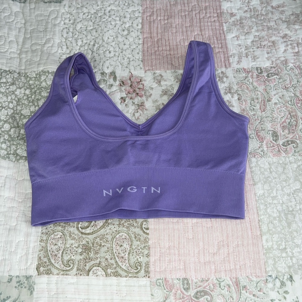 NVGTN purple sports bra